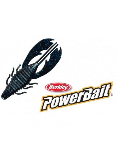 berkley powerbait craw fatty 4 inch (10 cm.) col. black blue fleck